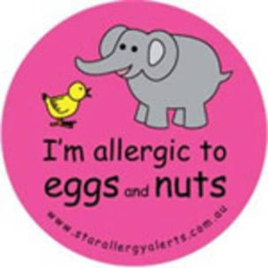 I'm Allergic to Eggs and Nuts Sticker Pack PINK